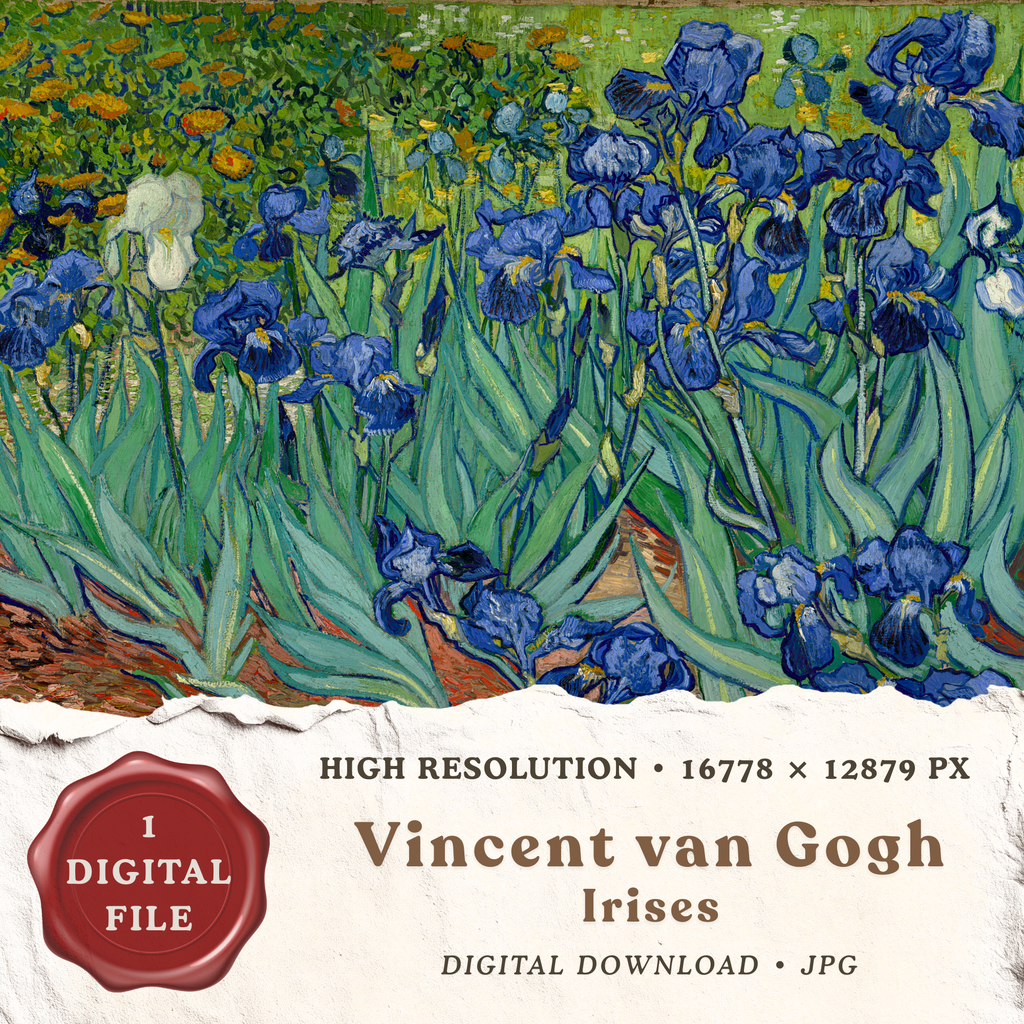Vincent van Gogh Irises high resolution printable wall art digital download