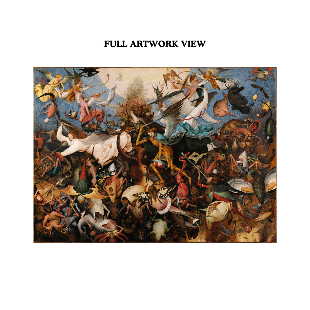 Full view of Pieter Bruegel the Elder The Fall of the Rebel Angels 1562 painting