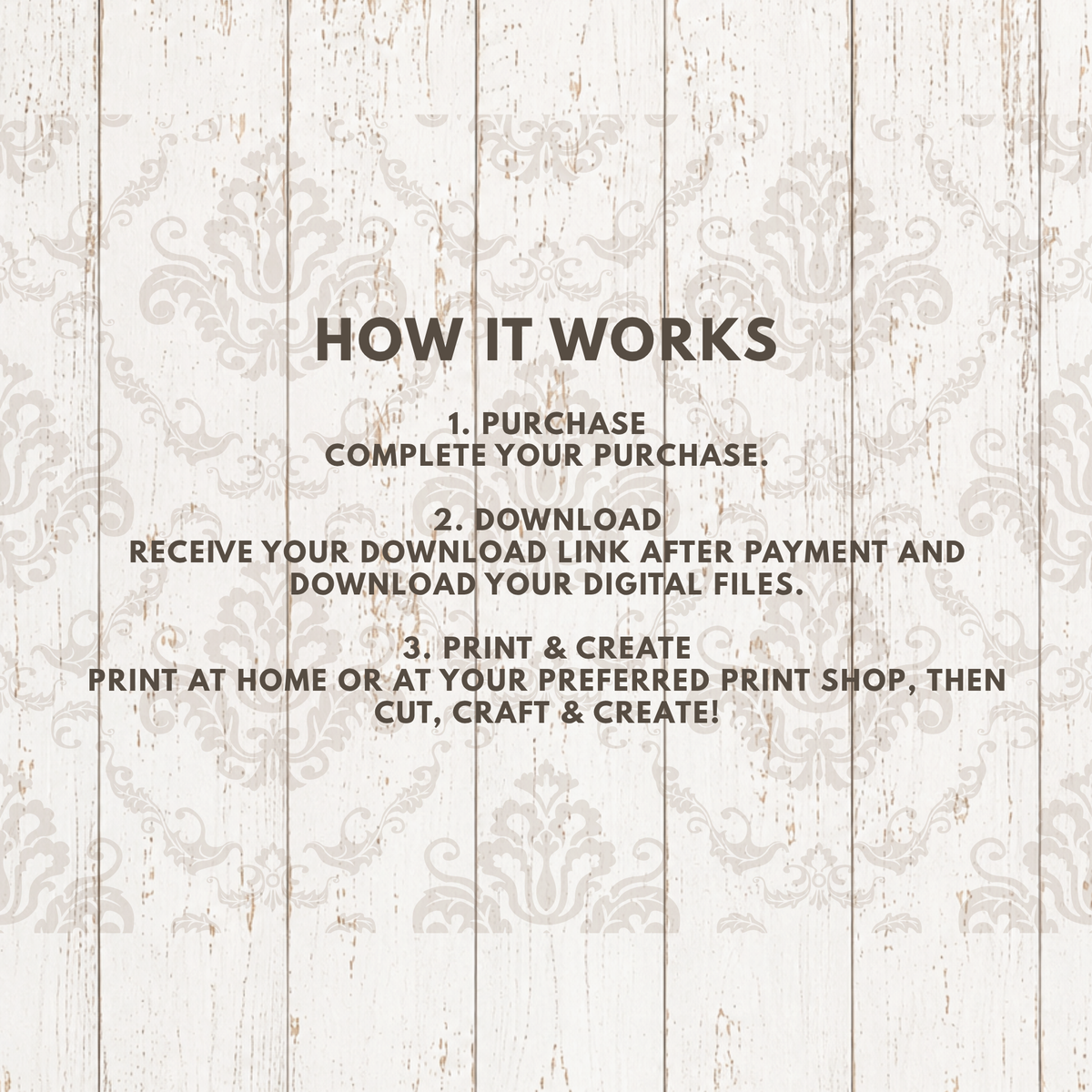 How it works guide for purchasing, downloading and printing the vintage butterfly junk journal digital files.