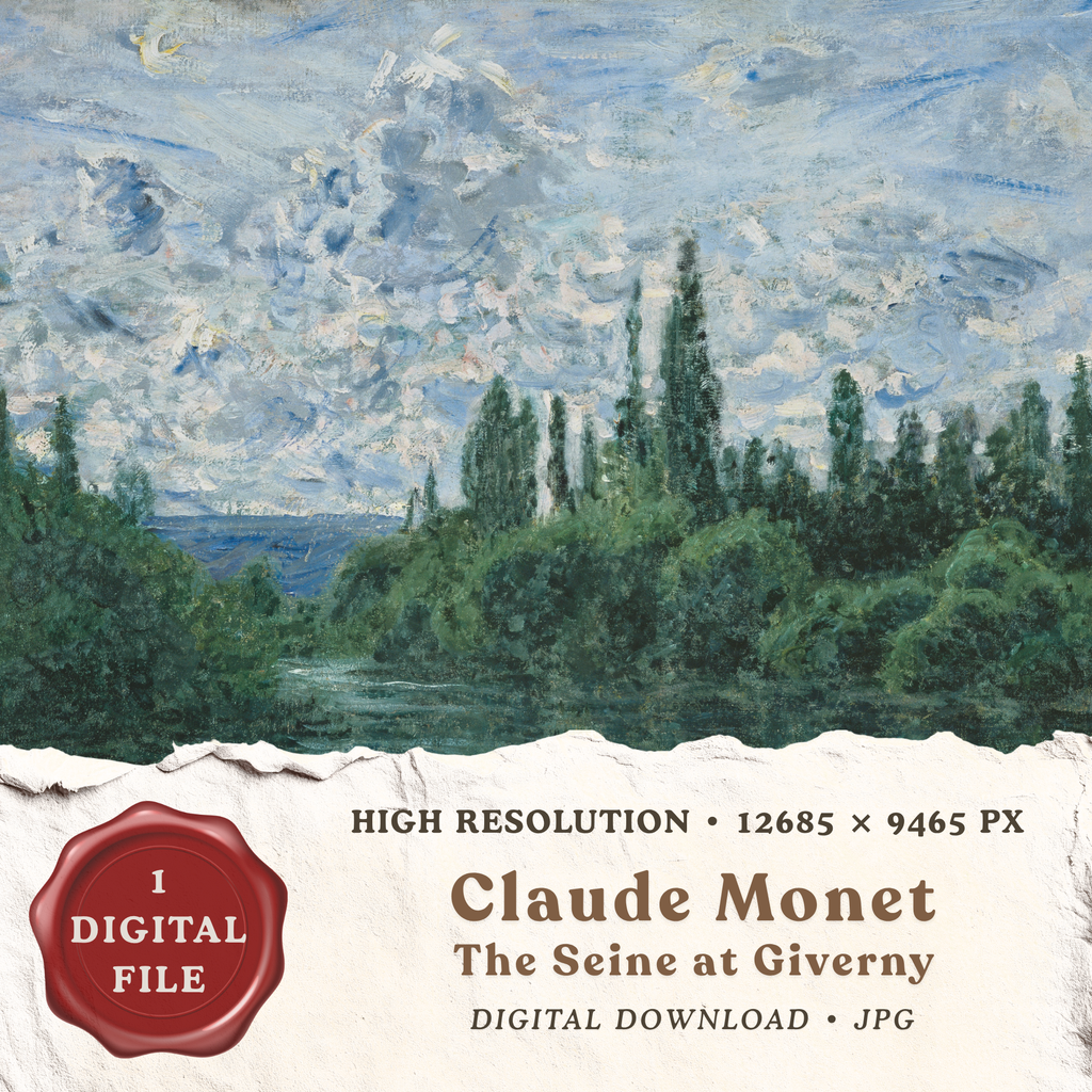 Claude Monet The Seine at Giverny printable wall art digital download