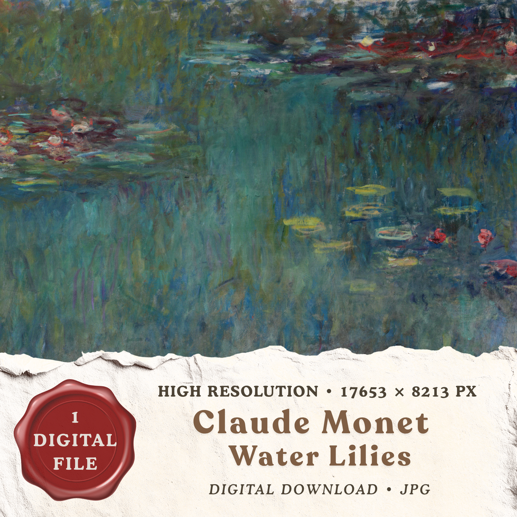 Claude Monet Water Lilies printable wall art digital download