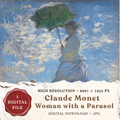 Claude Monet Woman with a Parasol printable wall art digital download