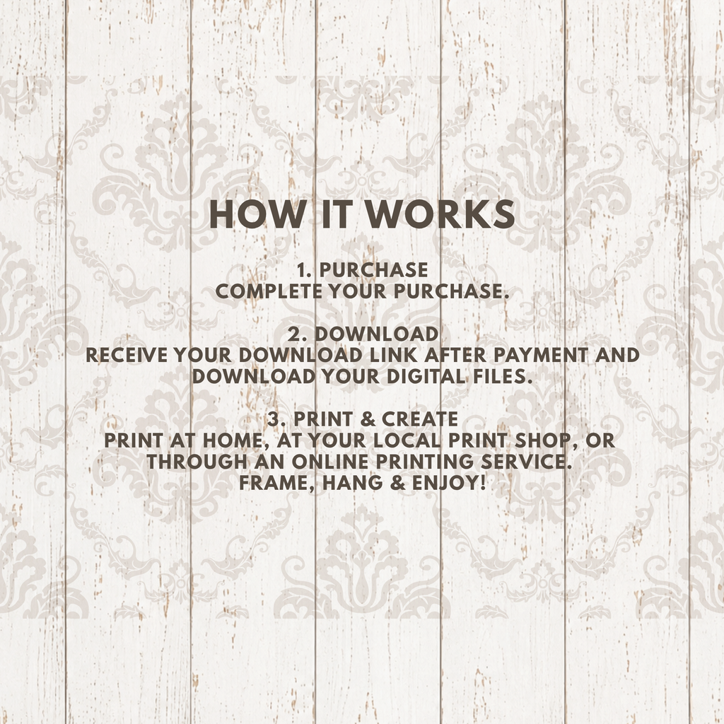 How to download and print digital printable wall art