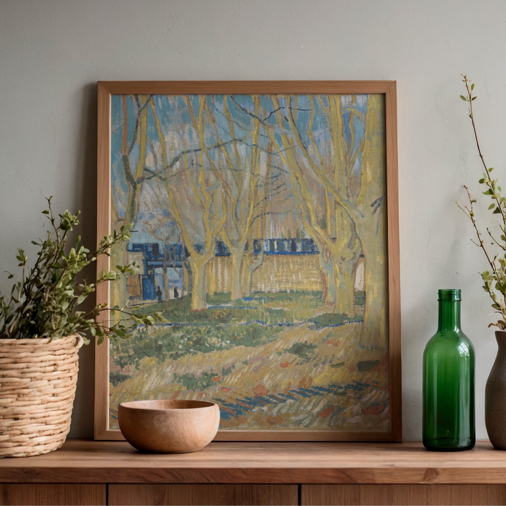 Van Gogh Avenue of Plane Trees framed printable wall art for home decor