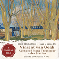 Van Gogh Avenue of Plane Trees near Arles Station printable wall art digital download