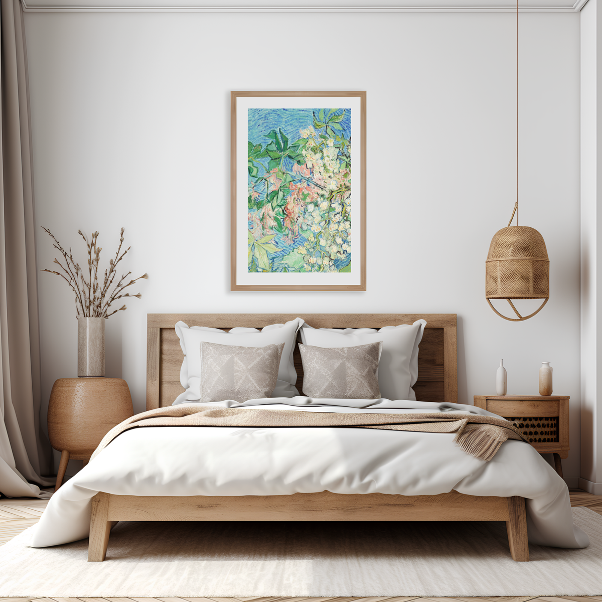 Van Gogh Blossoming Chestnut Branches printable bedroom wall decor