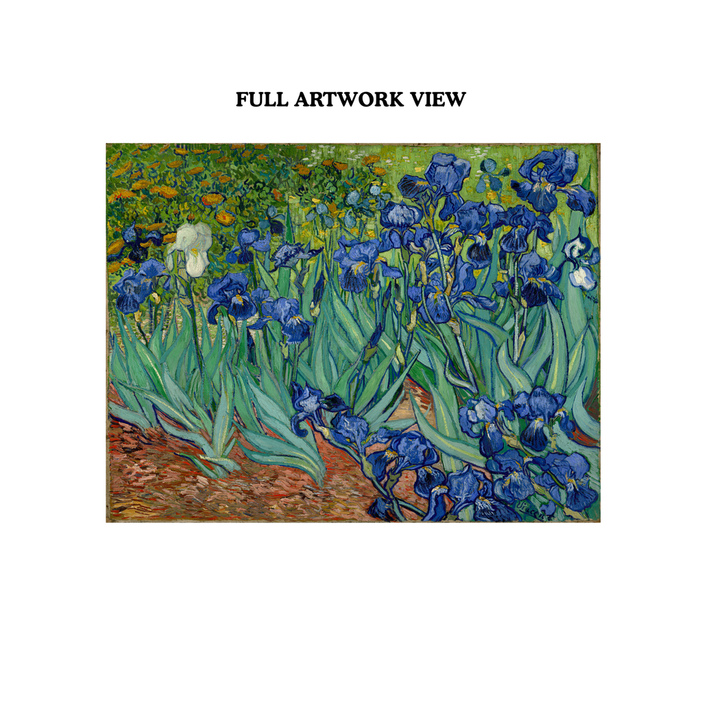 Full artwork view of Vincent van Gogh Irises printable painting