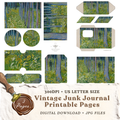 Van Gogh junk journal printable kit with vintage ephemera and envelope pages
Image 2