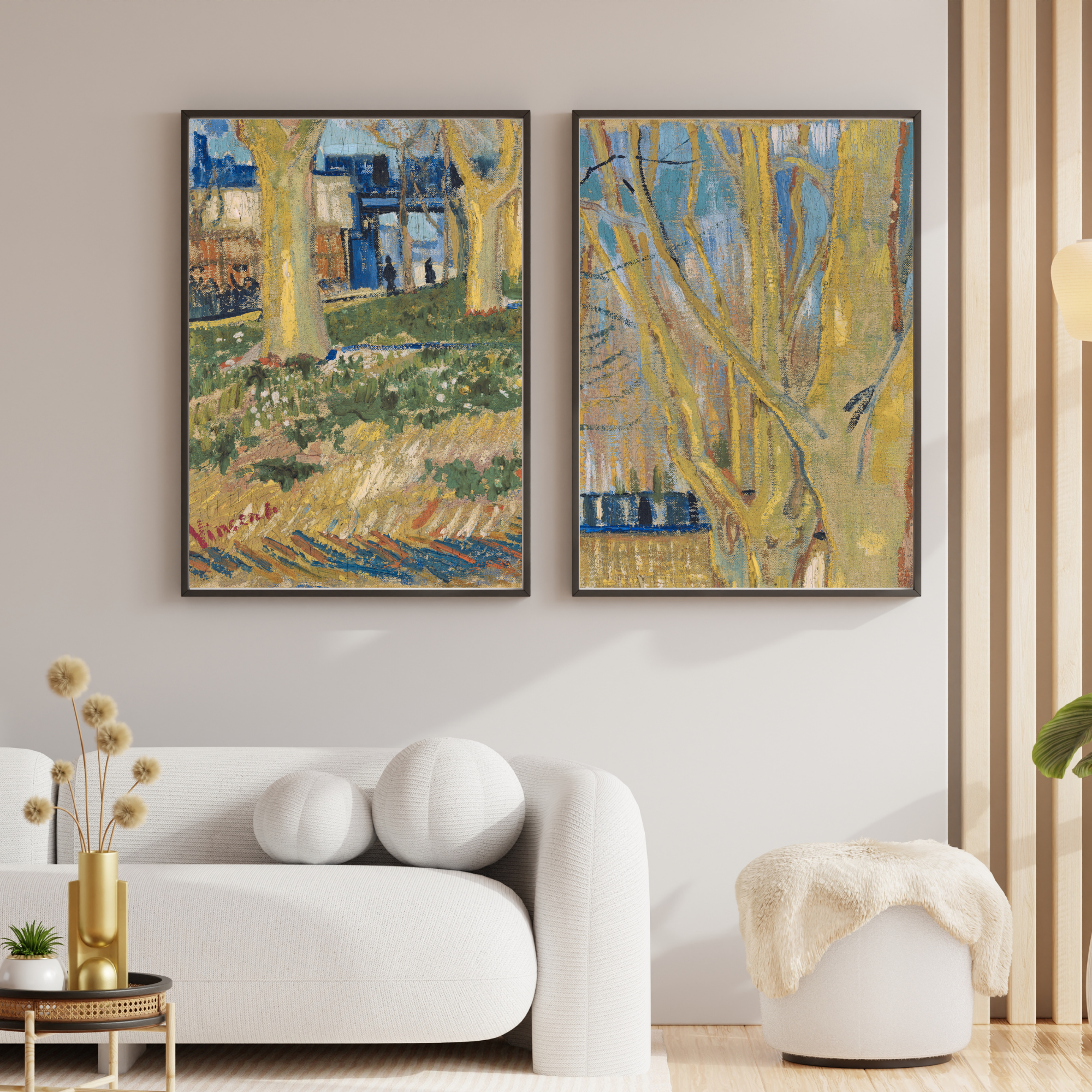 Van Gogh landscape printable gallery wall art with Avenue of Plane Trees