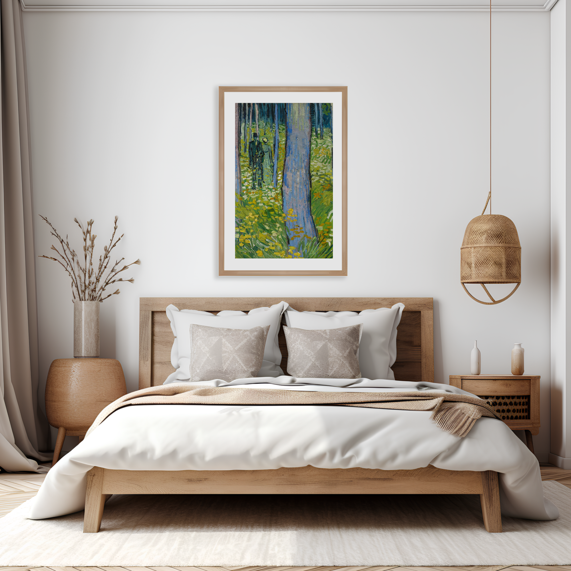 Van Gogh Undergrowth with Two Figures bedroom wall art
