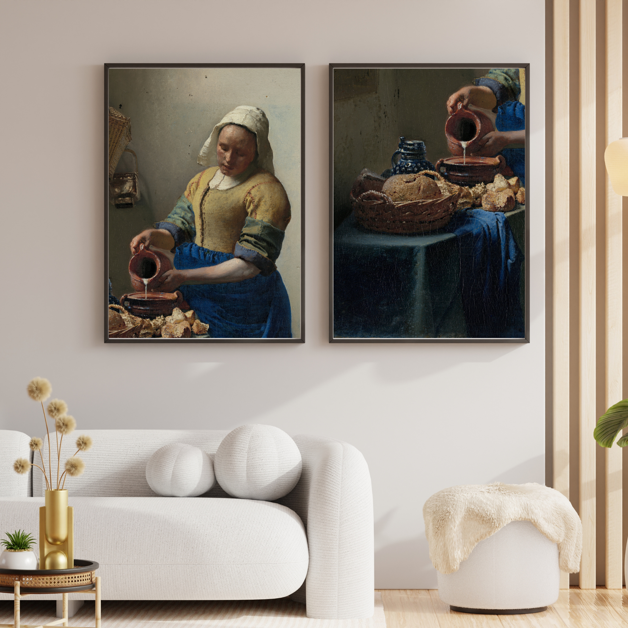 Johannes Vermeer The Milkmaid printable art gallery wall mockup