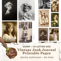 Vintage children photos printable ephemera for junk journals